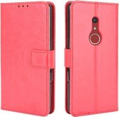 Voor Fujitsu Arrows BZ02/Be4 Plus/F-41B Crazy Horse Textuur Horizontale Flip Leather Case met Houder & Kaartsleuven & Lanyard (Rood)