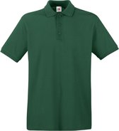 Donkergroen polo shirt premium van katoen voor heren - Polo t-shirts voor heren M (EU 50)