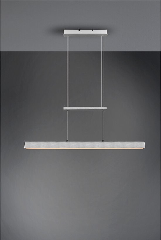 LED Hanglamp - Torna Parola Up and Down - 31W - Warm Wit 3000K - Dimbaar - Rechthoek - Mat Grijs - Aluminium