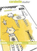 Carabelle Studio - Cling Stamp Hier Kitty Kitty