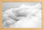 JUNIQE - Poster in houten lijst Above the Clouds -40x60 /Grijs & Wit