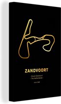 Canvas Schilderij Circuit - Zandvoort - Goud - 60x90 cm - Wanddecoratie