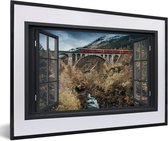 Affiche avec cadre Transparent - Berg - Train - 60x40 cm