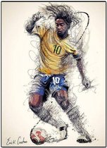 Voetbal Ster Inspirational Print Poster Wall Art Kunst Canvas Printing Op Papier Living Decoratie Multi-color 40x60cm