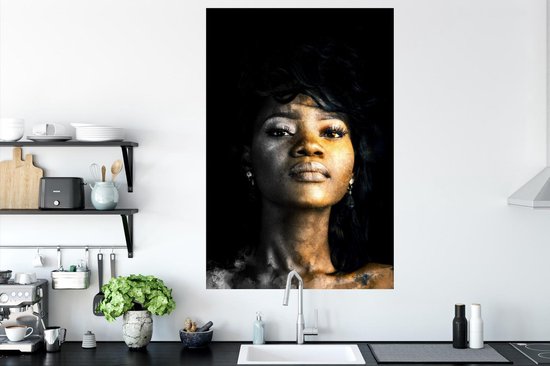 Stickers muraux - Film autocollant - Femme - Argile - Couleurs - 80x120 cm - Film adhésif - Stickers muraux Chambre d'enfant - Papier peint autocollant