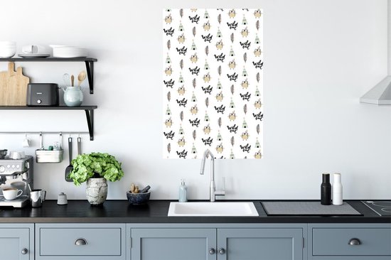 Stickers muraux - Illustrations - Couleurs - Motifs - 60x90 cm - Film adhésif