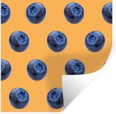 Muurstickers - Sticker Folie - Blauwe bes - Oranje - Patroon - 50x50 cm - Plakfolie - Muurstickers Kinderkamer - Zelfklevend Behang - Zelfklevend behangpapier - Stickerfolie