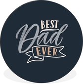 Cercle mural - Cercle mural - Vaderdag - Papa - Cadeau homme - Aluminium - Dibond - ⌀ 120 cm - Intérieur et Extérieur XXL