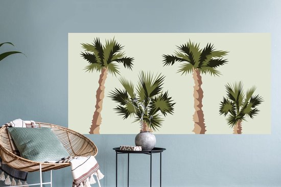 Stickers Stickers muraux - Palmier - Eté - Tropical - 120x60 cm - Film adhésif