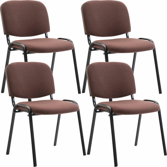 Clp Ken Set de 4 chaises visiteur - Marron
