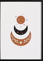 Boho Moon Poster (21x29,7cm) - Wallified - Abstract - Poster - Print - Wall-Art - Woondecoratie - Kunst - Posters
