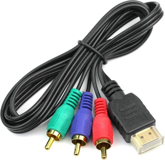 mozaïek rijk Stressvol HDMI naar 3 RGB RCA adapter kabel 1 meter / Composiet 1080P Component / HDMI  kabel | bol.com