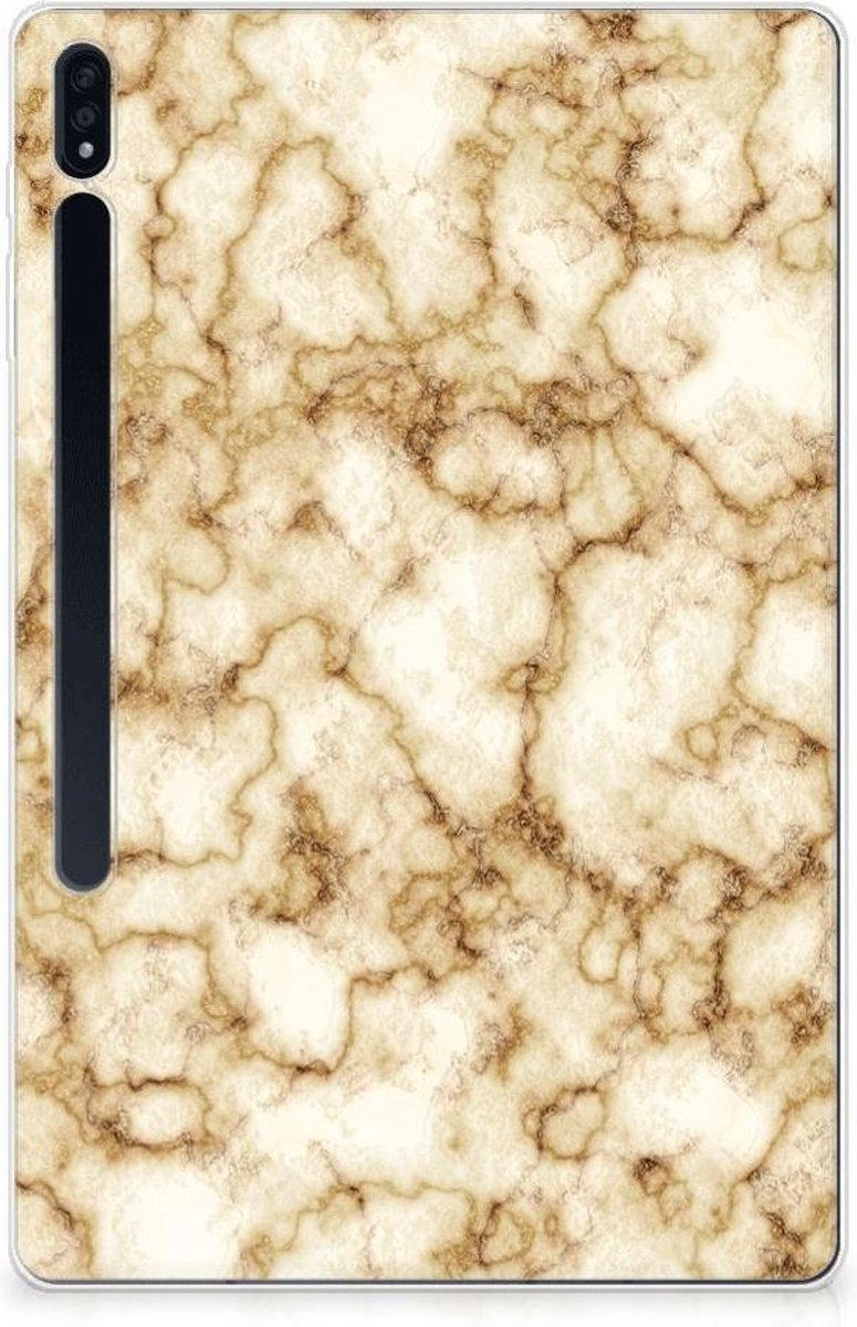Samsung Galaxy Tab S7 Plus | S8 Plus Tablet Back Cover Marmer Goud