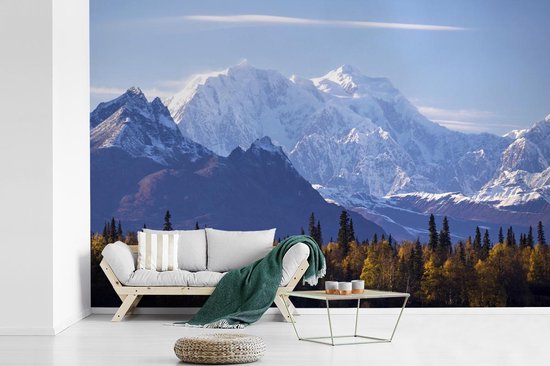 Foto: Behang fotobehang het indrukwekkende landschap van het nationaal park denali in alaska tijdens de herfst breedte 450 cm x hoogte 300 cm