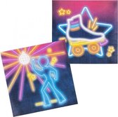 servetten 'Disco fever' junior 33x33 cm papier 12 stuks