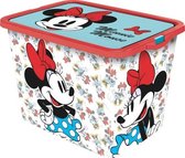 opbergbox Minnie Mouse 23 liter wit/rood