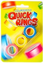 hand spinners Quick Rings junior roze/geel/blauw 3 st