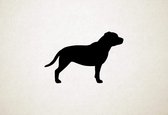 Staffordshire Bull Terrier - Stafford - Silhouette hond - S - 37x56cm - Zwart - wanddecoratie