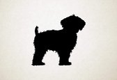Yorkipoo - Silhouette hond - M - 60x62cm - Zwart - wanddecoratie