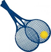 Beach Ball rackets 2 stuks en bal 54 cm blauw