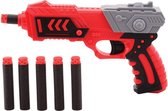 pistool Slider junior 19 cm rood/zwart 7-delig