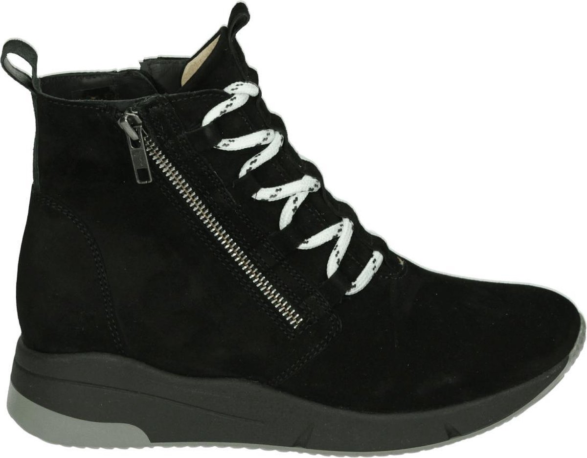 Verhulst 1451 K - VeterlaarzenHoge sneakersDames sneakersDames veterschoenenHalf-hoge schoenen - Kleur: Zwart - Maat: 38