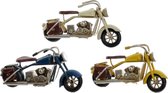 Voertuig DKD Home Decor Decoratief Metaal Motorfiets (3 pcs) (11 x 4 x 5 cm)