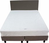 Bedworld Boxspring 160x220 - Stevig - Lederlook - Donker grijs (MD996)