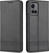 Voor vivo S10 Pro AZNS Magnetische Kalf Textuur Horizontale Flip Lederen Case met Kaartsleuven & Houder & Portemonnee (Zwart)