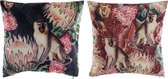 Kussen DKD Home Decor Polyester Aap (2 pcs) (45 x 10 x 45 cm)