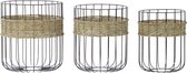 Basket spelset DKD Home Decor Metaal Vezel Loft (3 pcs)