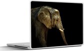 Sticker pour ordinateur portable - 10,1 pouces - Éléphant - Rides - Zwart