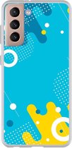 Smartphonebooster Telefoonhoesje - Back Cover - Geschikt Voor Samsung Galaxy S21 - Blue En Blue