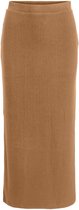 Vila VIRIBBI HW SLIT SKIRT - Tigers Eye Light Brown