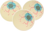 12x Glow in the dark enge decoratie oogbal 4 cm voor Halloween - Feestartikelen/versieringen