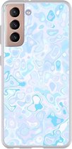 Smartphonebooster Telefoonhoesje - Back Cover - Geschikt Voor Samsung Galaxy S21 - Blue En Blue