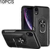 10 PCS Shield Armor PC + TPU-beschermhoes met 360 graden rotatieringhouder voor iPhone XS / X (zwart)