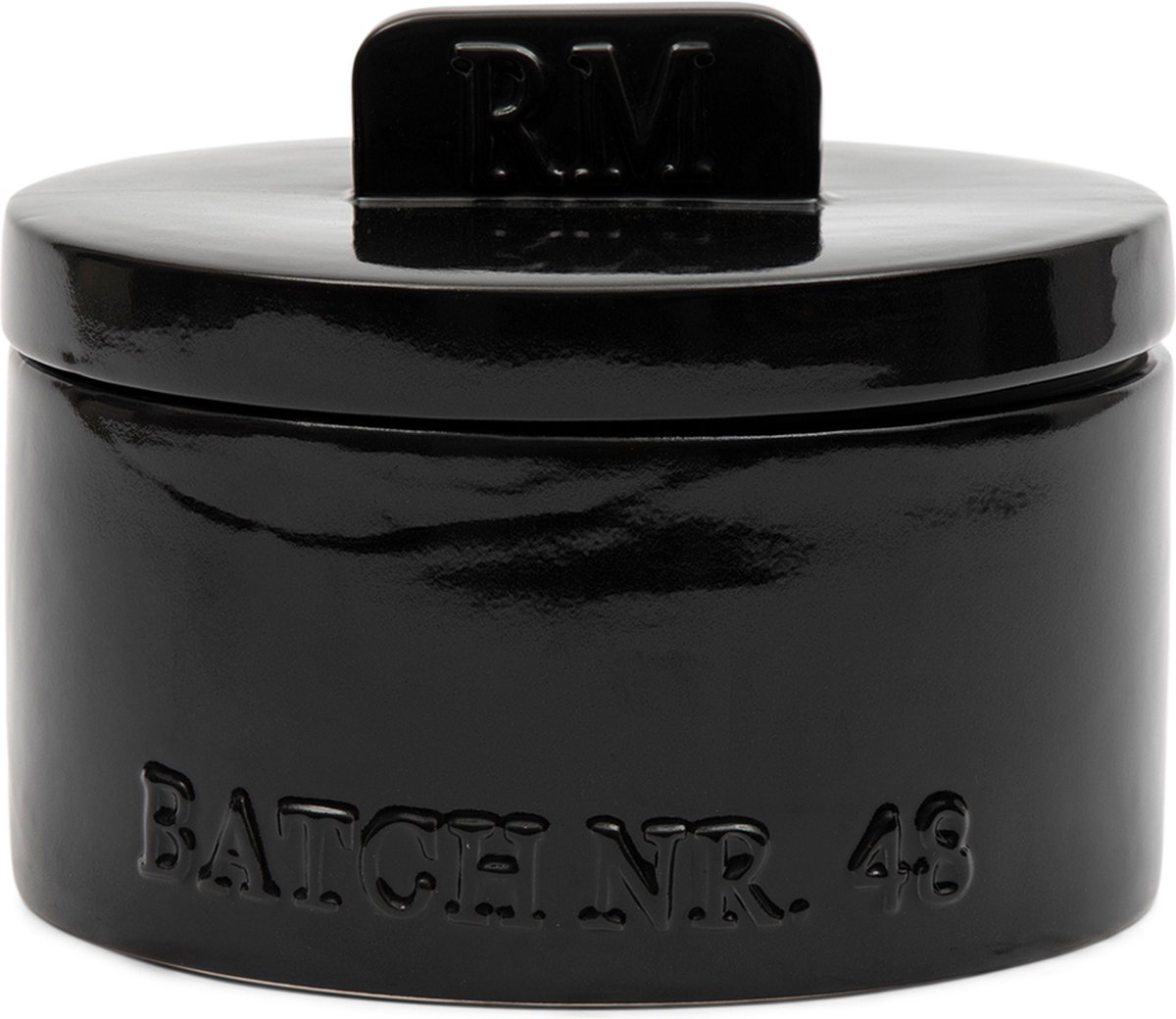Riviera Maison Bewaarpot zwart - Batch No. 48 Storage Jar - Laag