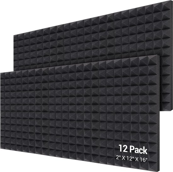 Geluidsisolatieplaten - Foam-Isolatieplaten-– Akoestische Panelen – Geluidsdemper – Studioschuim –– Acoustic Foam Panels