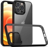 Smartphonica TPU Sterk Hoesje Met Doorzichtige Achterkant voor iPhone 13 Pro - Zwart / Back Cover geschikt voor Apple iPhone 13 Pro