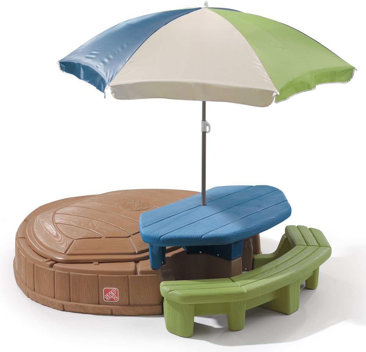 Step2 Play & Store Zandbak met deksel en zithoekjes | Zandbak van plastic/kunststof voor kinderen