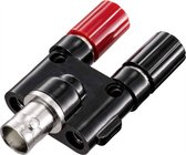 TRU COMPONENTS Adapterstekker BNC-bus - Bus 4 mm Recht Zwart