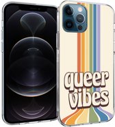 iMoshion Hoesje Geschikt voor iPhone 12 Pro / 12 Hoesje Siliconen - iMoshion Design hoesje - Meerkleurig / Queer Vibes