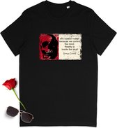 T-shirt met skull schedel - Tshirt met quote George Orwell - T-shirt voor dames en heren - Unisex maten: S t/m 3XL - Tshirt kleur: zwart.