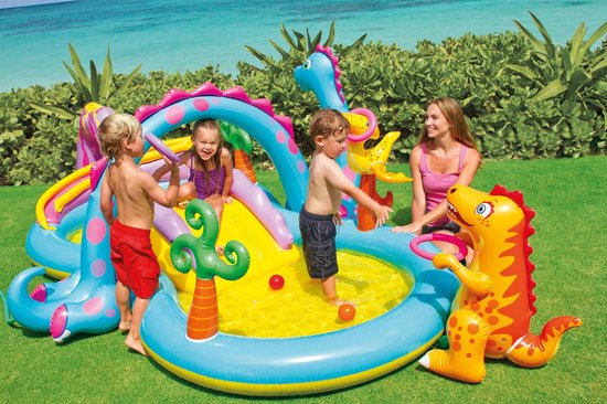 INTEX - piscine avec toboggan - piscine ludique - dinosaure | bol