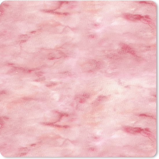Muismat – Mousepad – Patronen – Waterverf – Abstract – Roze – 30×30 cm – Muismatten