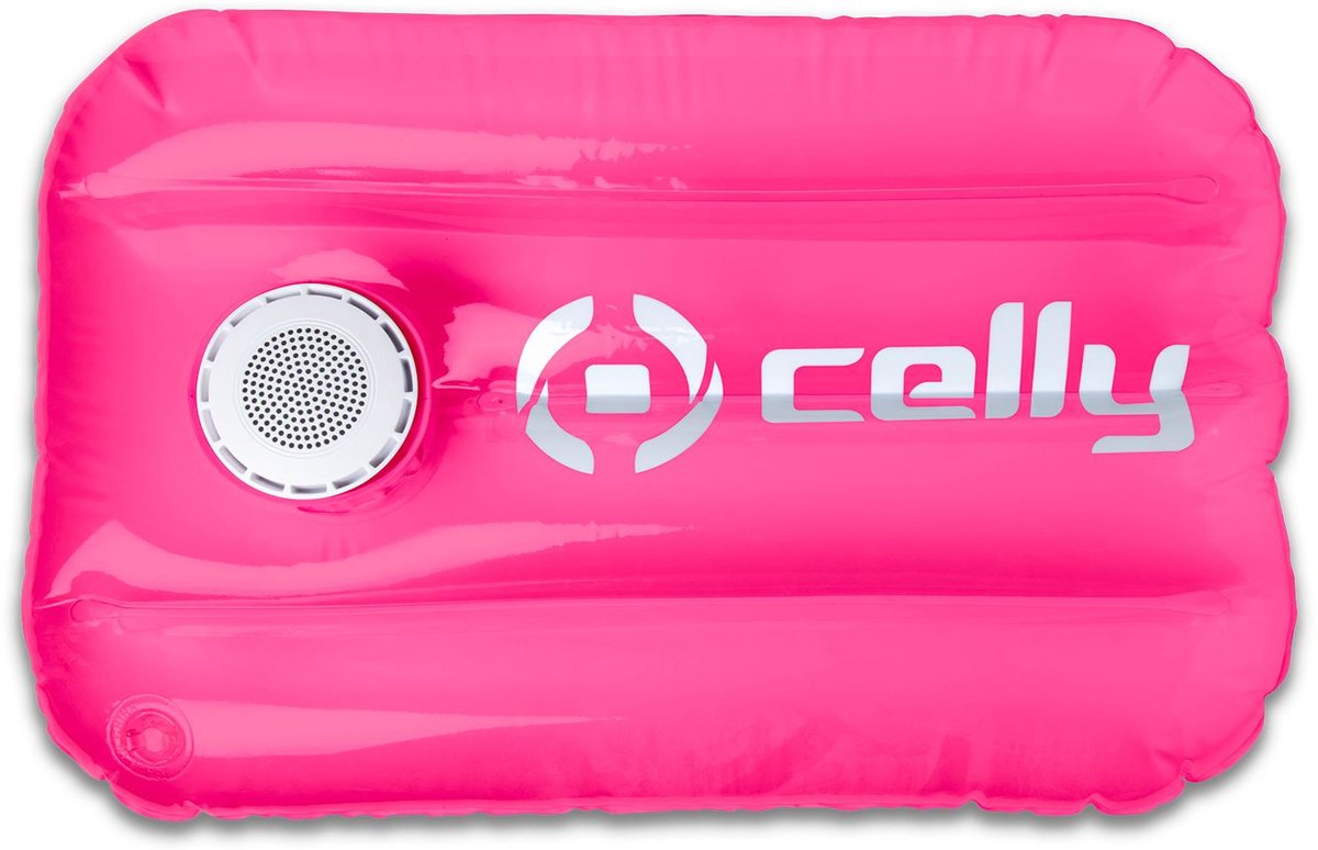 Celly - PoolPillow Zwembad Kussen met Speaker - Kunststof - Roze