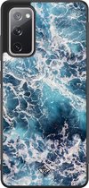 Casimoda® hoesje - Geschikt voor Samsung Galaxy S20 FE - Oceaan - Zwart TPU Backcover - Water - Blauw