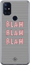 Casimoda® hoesje - Geschikt voor OnePlus Nord N10 5G - Blah Blah Blah - TPU - Backcover - Blauw - Tekst