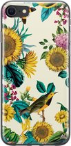 Casimoda® hoesje - Geschikt voor iPhone SE (2020) - Zonnebloemen / Bloemen - Siliconen/TPU telefoonhoesje - Backcover - Bloemen - Geel